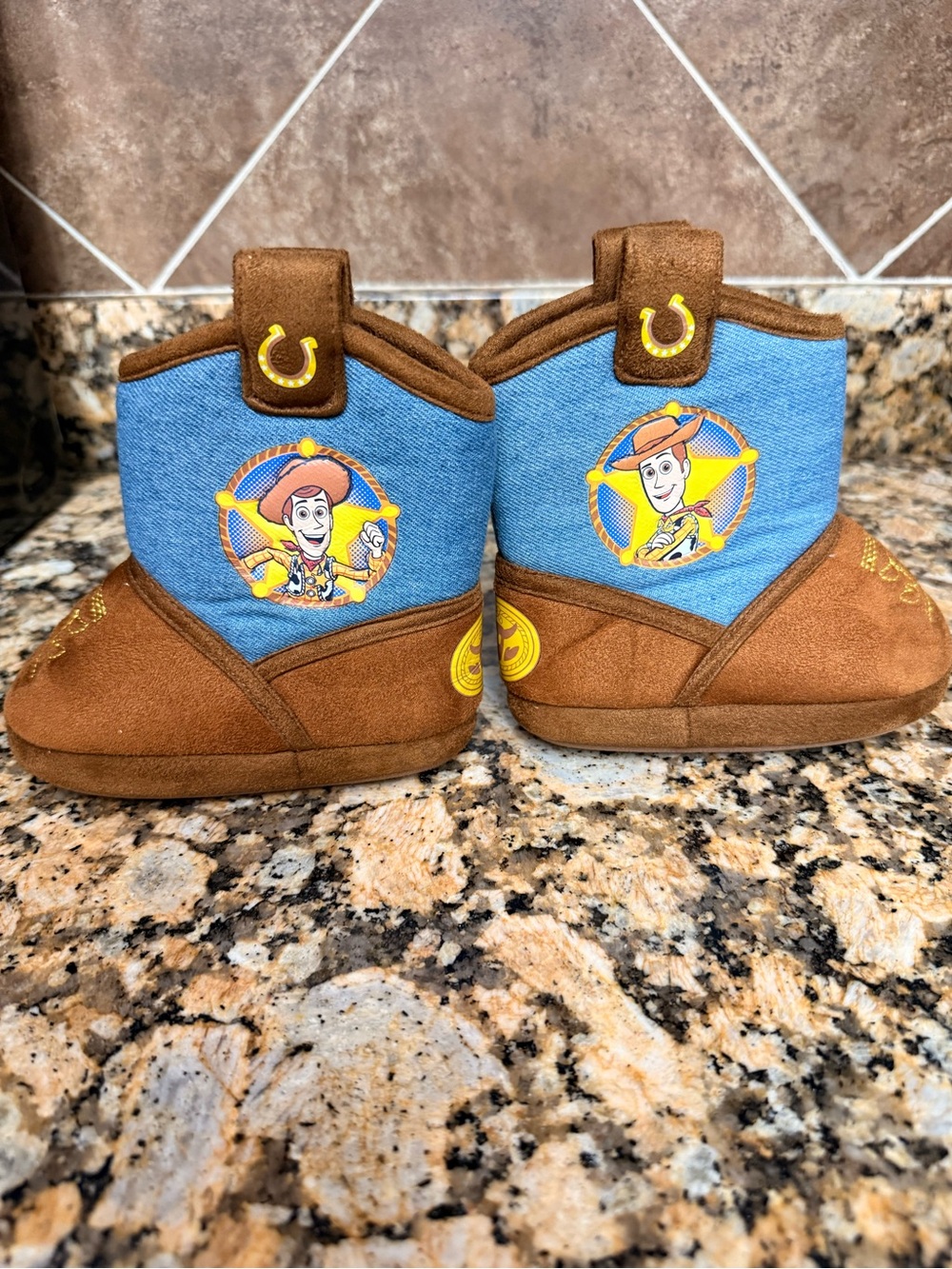 Disney Woody Toy Story Slippers Cowboy Boots Toddler Size 5-6